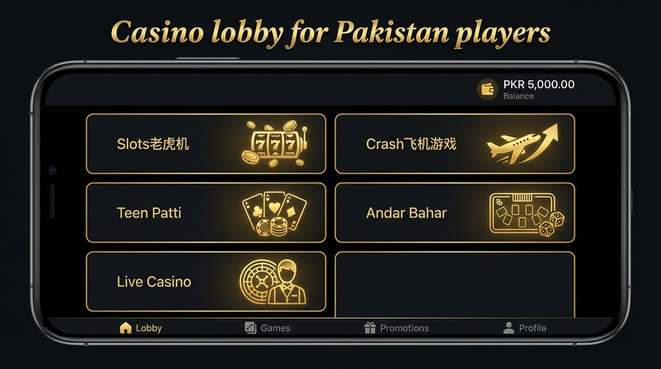 Lobby view of 77Bet Game.version.slots low budget for Pakistan users